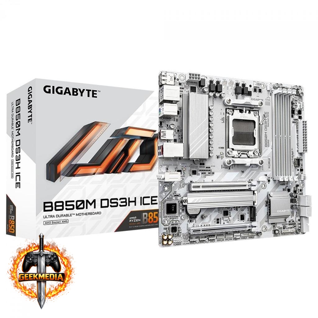 Placa Mãe Gigabyte B850M DS3H ICE Chipset B850 AMD AM5 M-ATX DDR5