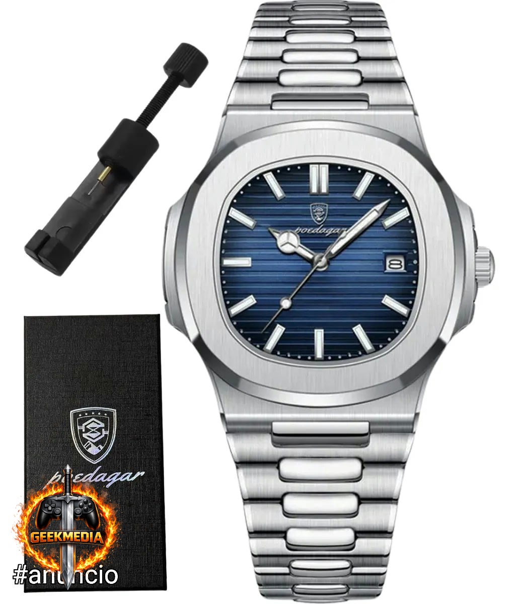 Relógio Poedagar De Luxo Aço