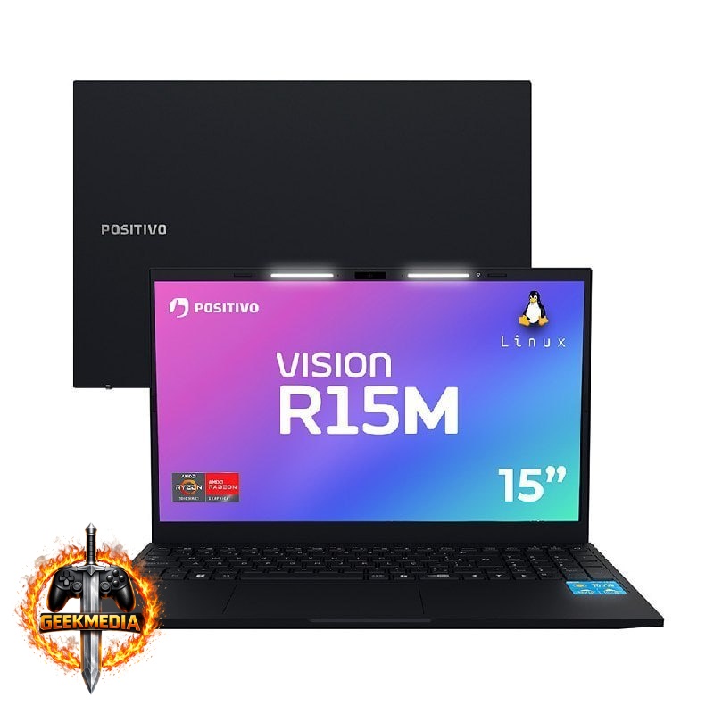 Notebook Vision R15 Ryzen 7 Linux 8GB 512GB SSD