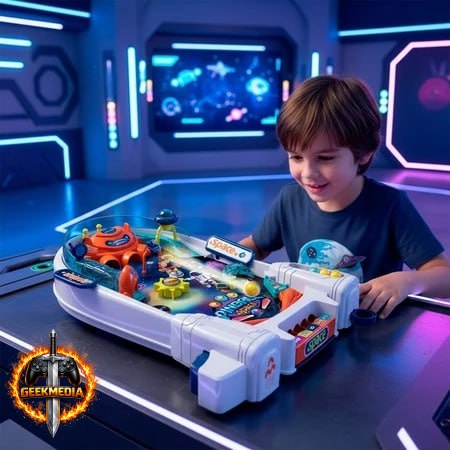 Jogo Pinball Espacial Brinquedo Competitivo Mesa Clássico