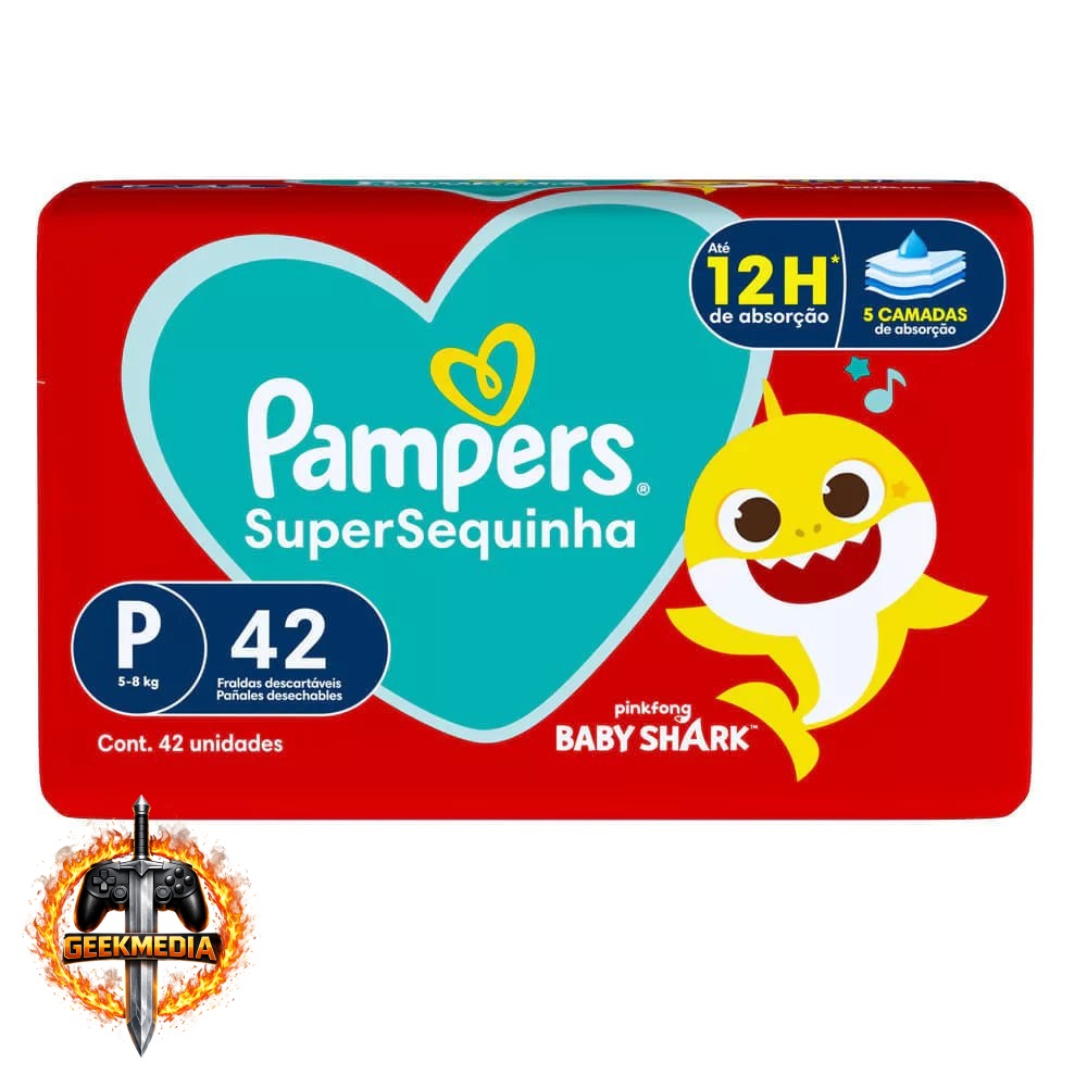 Fralda Descartável Pampers Supersec Mega P 42 Unidades