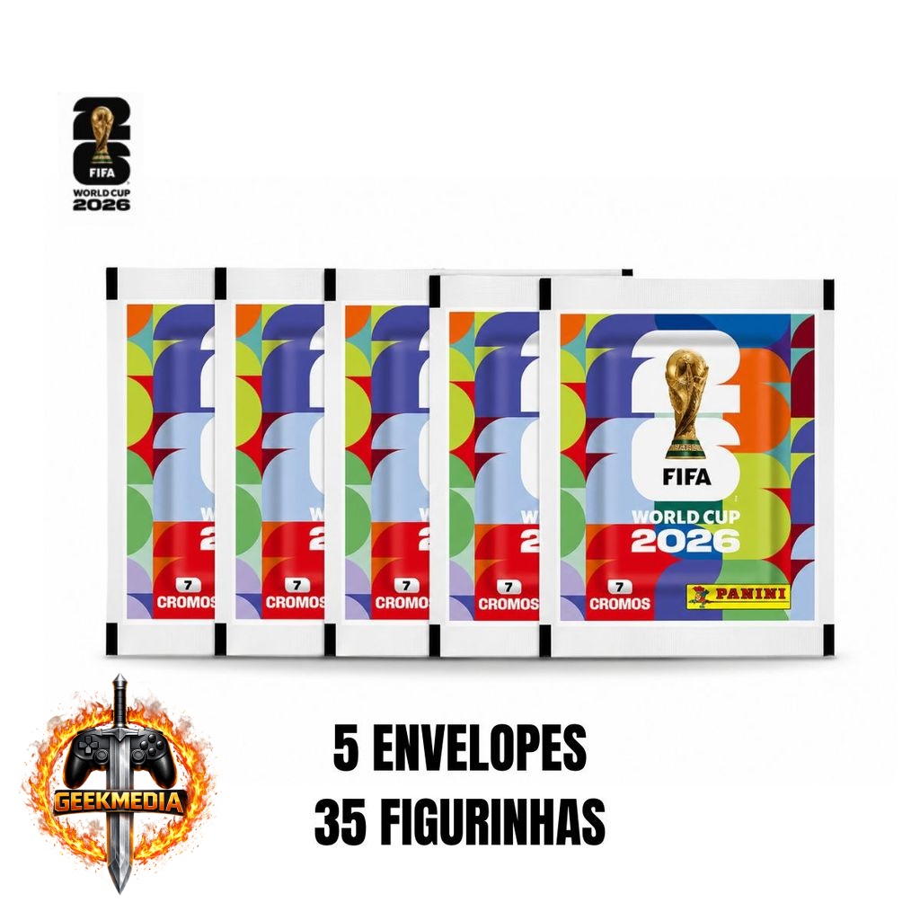 KIT Figurinhas Copa 2026 5 Envelopes