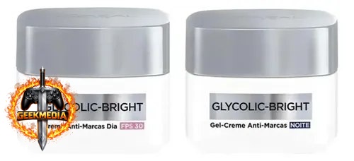 Kit Loreal Potes Creme Glyco-bright Dia  Noite, 49g