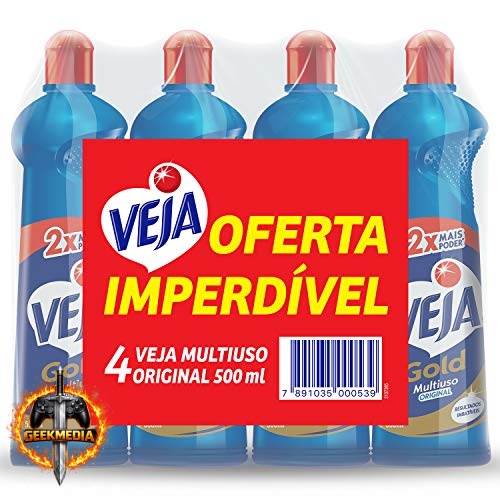 Kit 4 Limpadores Veja Gold Multiuso Original 500ml