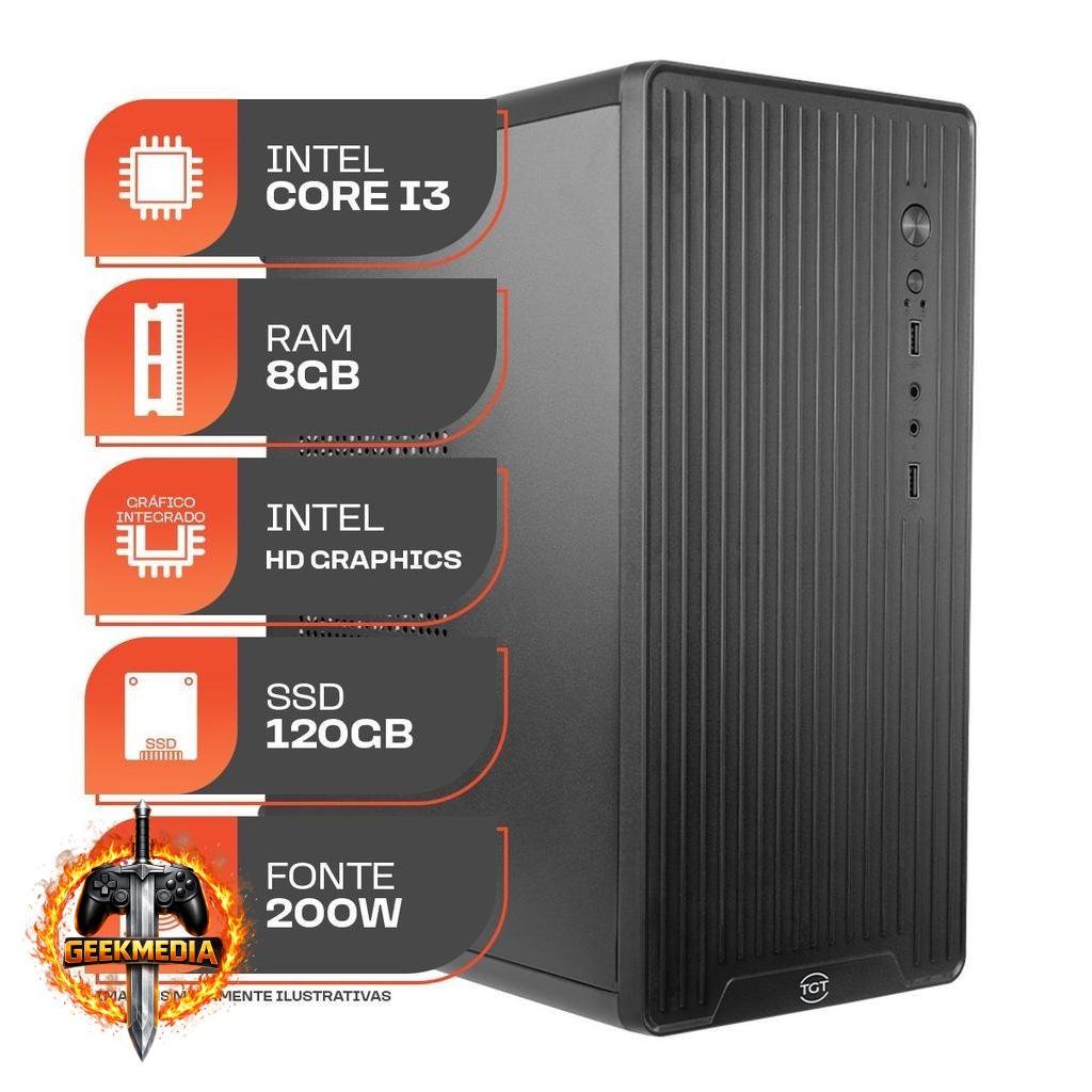 PC Home Essential S, Intel Core i3, 8GB RAM, SSD 120GB