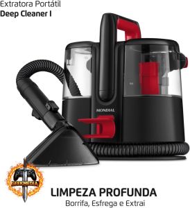 MONDIAL Extratora Deep Cleaner I Portátil 1650W - Preto/Vermelho