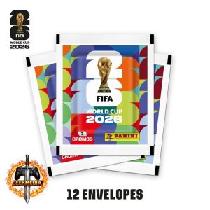 Blister com 12 Pacotes de Figurinhas Copa do Mundo Fifa 2026 EUA