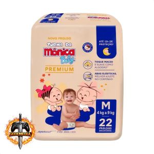 Turma da Mônica Baby Premium Jumbo M 22 Unidades