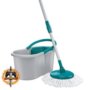 Mop Giratório Fit Flash Limp com Balde 8 Litros