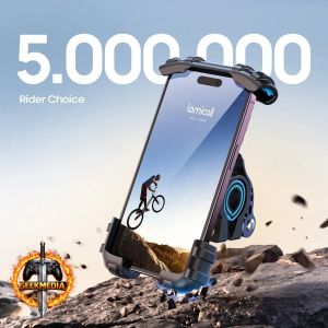 Suporte Celular Lamicall para Guidão de Moto e Bicicleta Azul