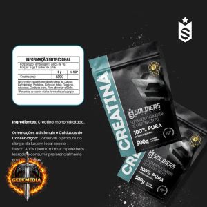 Creatina Suplemento Monohidratada em Pó Soldiers Nutrition 1KG