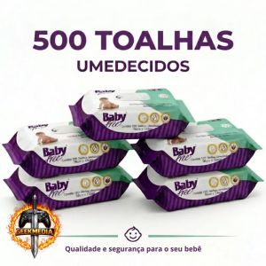 Kit 5 Pacotes de Toalhas Umedecidas Baby Free 100 Unidades