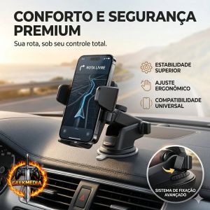 Suporte Celular Veicular Automático com Ventosa para Painel