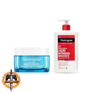 Kit Neutrogena Hidratante Facial Hydro Boost Water Gel 50g  Hidratante Corporal Norwegian 400ml