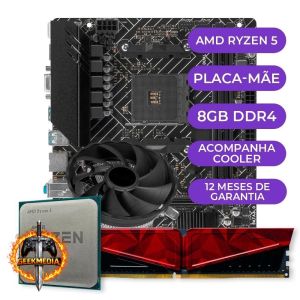 Kit Upgrade Gamer AMD Ryzen 5 3400G  Placa Mãe  8GB DDR4