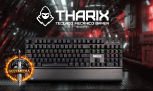 Teclado Mecânico Mancer Tharix Rainbow ABNT2 Switch Vermelho