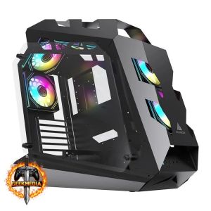 Gabinete Gamer Acegeek Vortex Mid-Tower, Lateral de Vidro, Preto