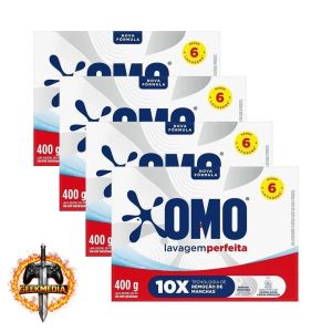 Kit 4 Lava-Roupas em Pó Omo Lavagem Perfeita 400g