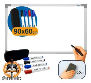 Quadro Branco 90x60 Stalo com Apagador e 4 Canetas