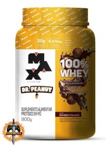 100% Whey Dr. Peanut (900g) - Max Titanium Sabor Bombom Italiano