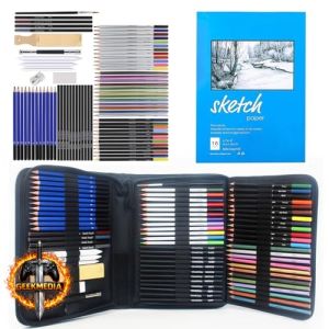 Kit Lapis de Desenho Profissional 74 Peças