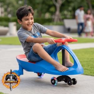 Carrinho Infantil Rolimã Gira Gira Triciclo Roda Led Volante 360