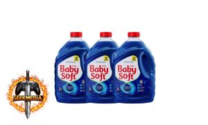 Kit 3 Lava Roupas Líquido Baby Soft Max Performance Azul - 3L