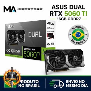 Placa de Vídeo Asus Dual NVIDIA GeForce RTX 5060 Ti OC, 16GB GDDR7