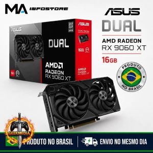 Placa de Vídeo Asus AMD Radeon RX 9060 XT Dual, 16GB GDDR6